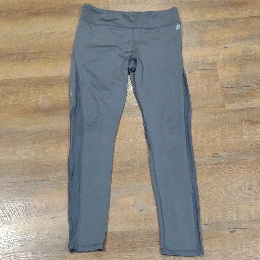 Live Love Dream women's large dark gray‎ mesh inserts leggings